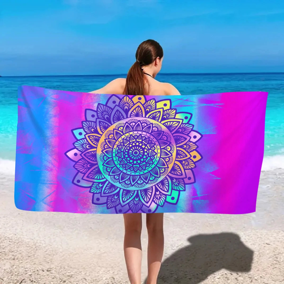 Khăn Tắm Bướm Boho Mancharo Hoa Văn Dân Tộc