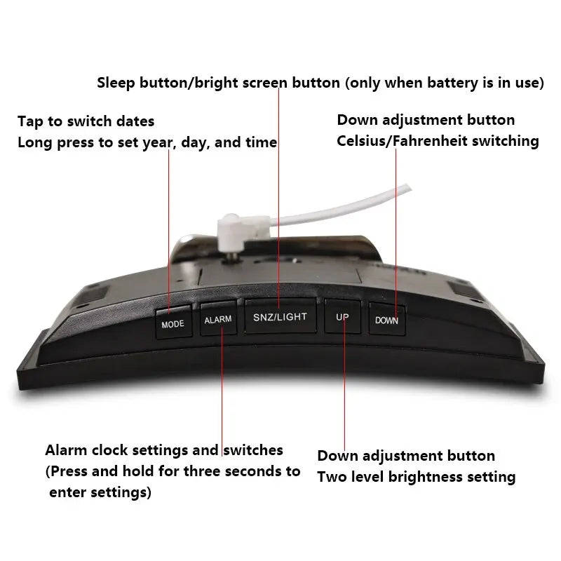 Multi-function Dual Mirror LED Digital Clock for Bedroom