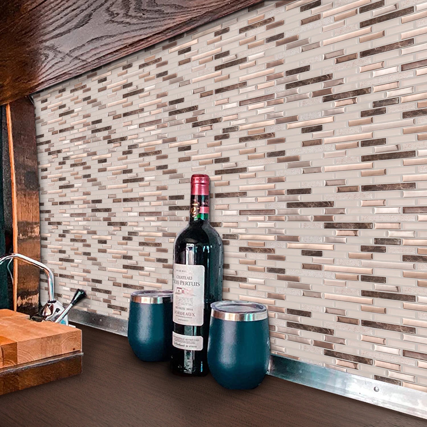 5/10pcs 3D Waterproof Kitchen Wall Sticker 12*12 inch Strong Adhesive Peel And Stick Tiles Home Wallpaper