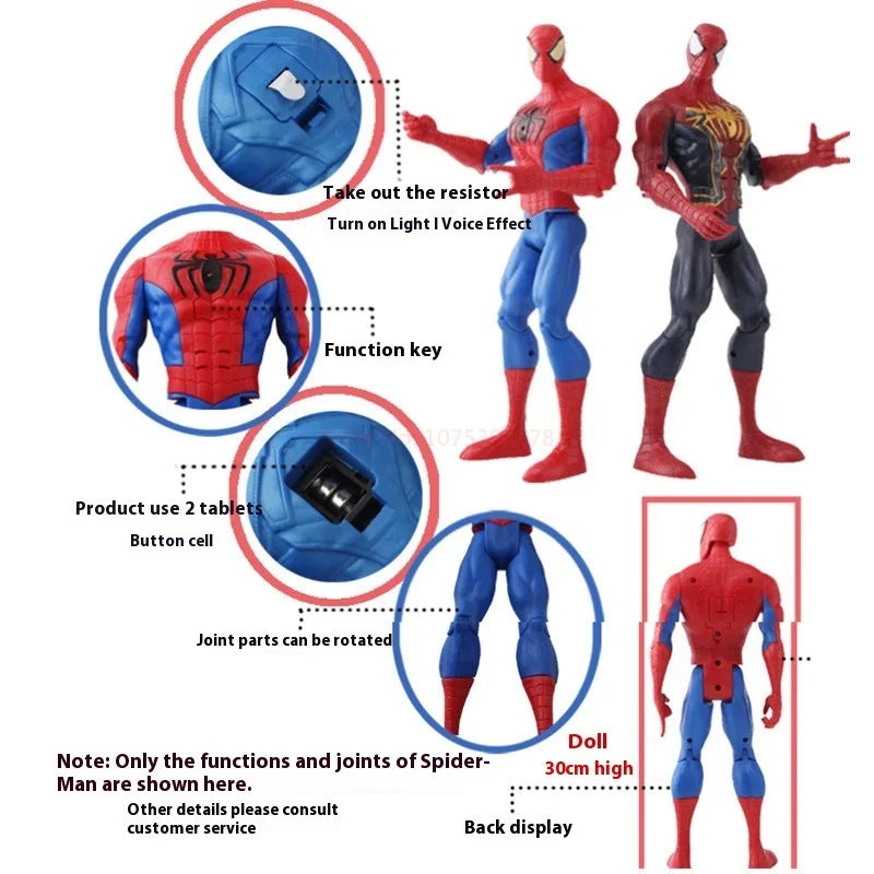 Bộ Đồ Chơi Marvel 30cm Có Đèn Âm Thanh Siêu Anh Hùng