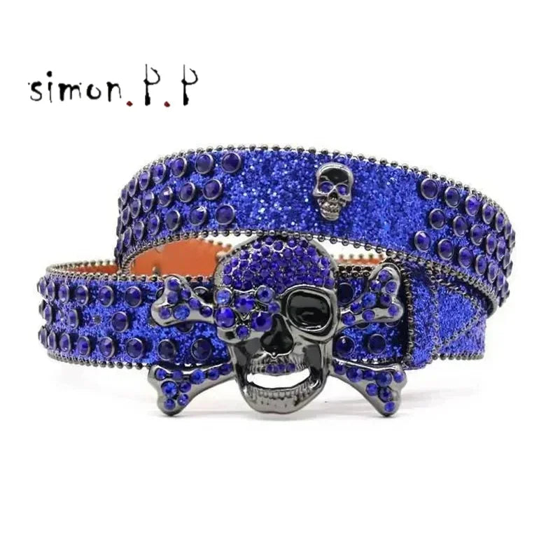 BB Simon belt with luxurious rhinestones for men and women