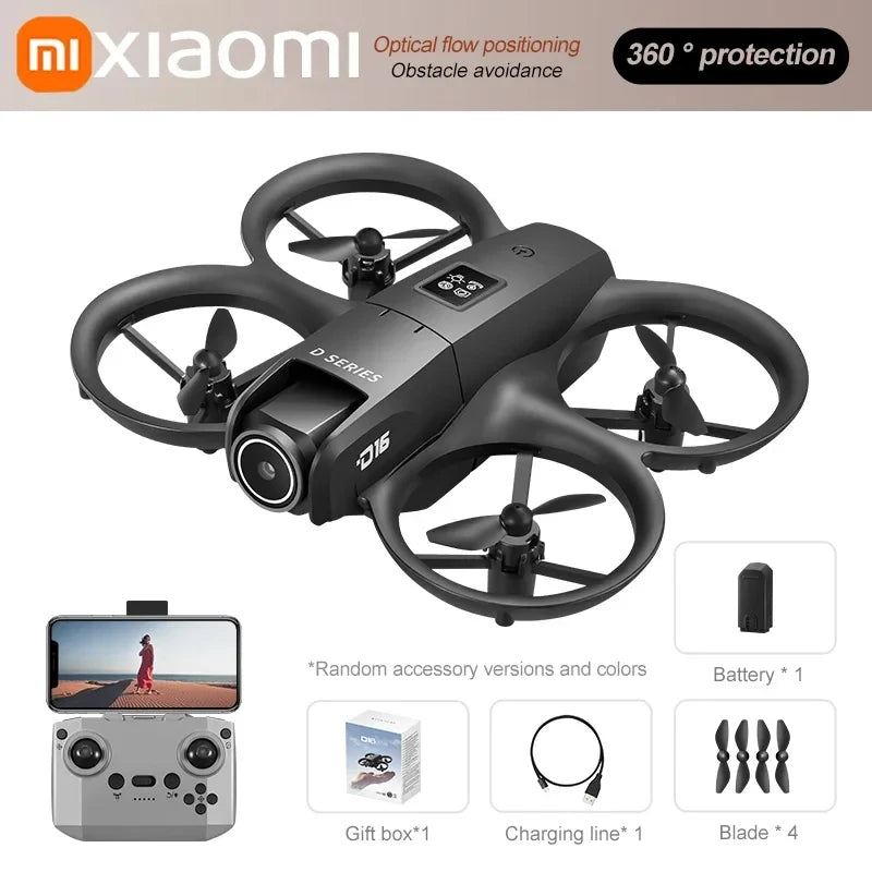 FlyCam Xiaomi D16 8K - Mini Drone Avoiding Obstacles
