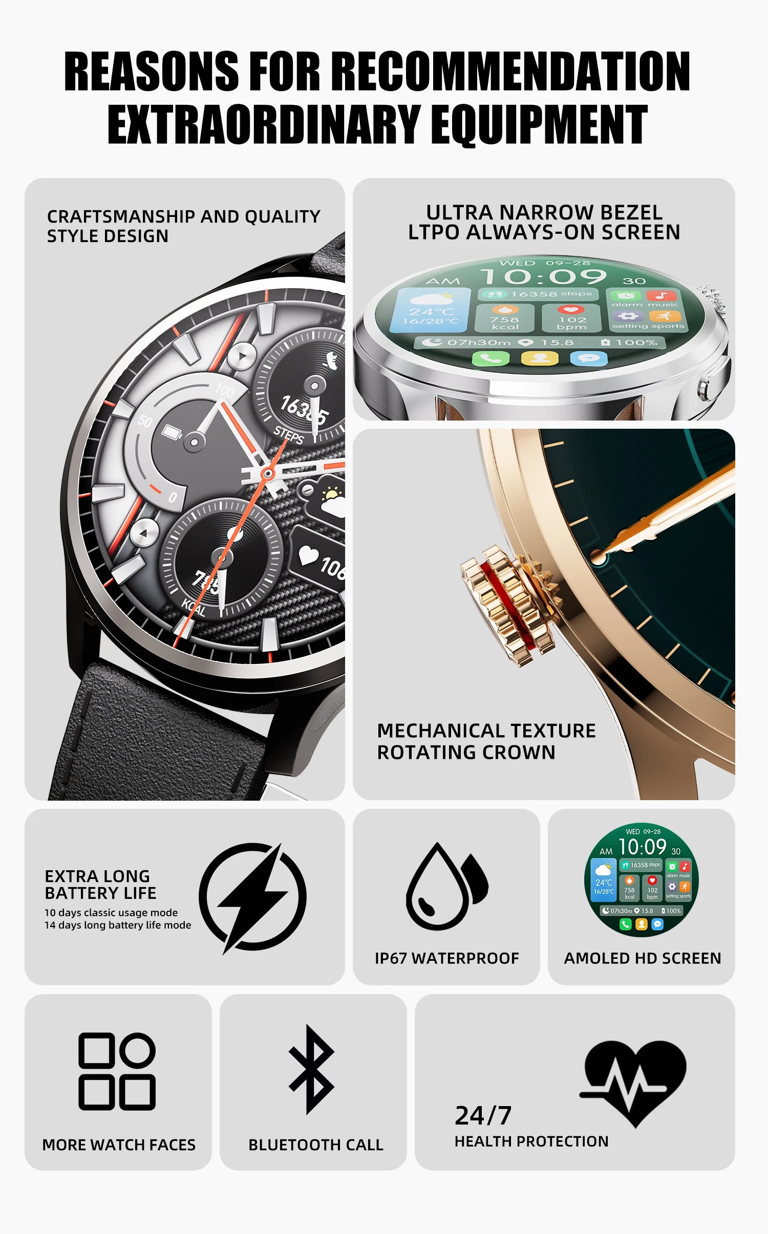 Đồng Hồ Thông Minh SK51: Màn Hình AMOLED, GPS, NFC