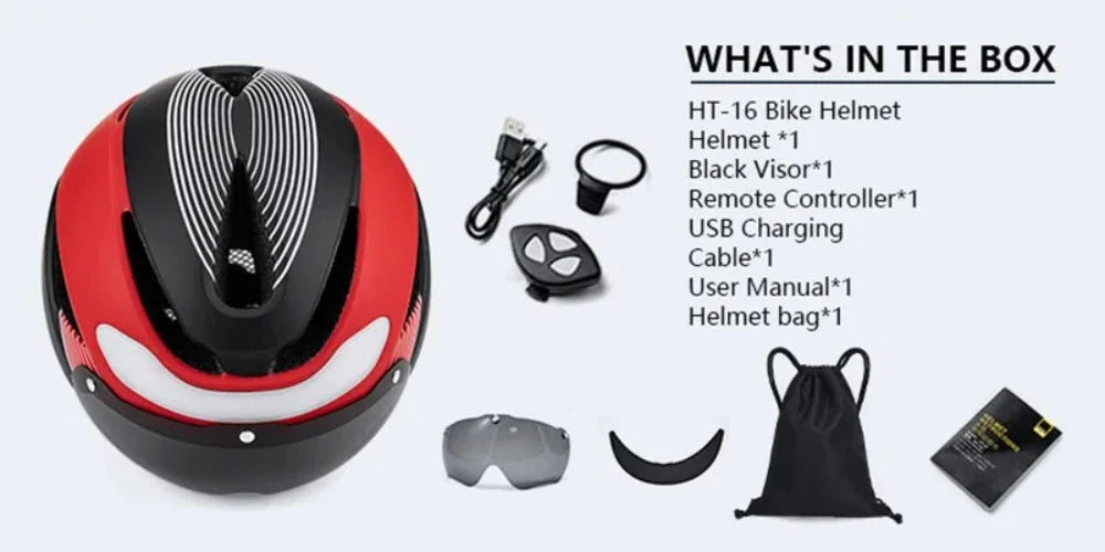 HelmetPro: LED Bicycle Helmet &amp; Magnetic Goggles