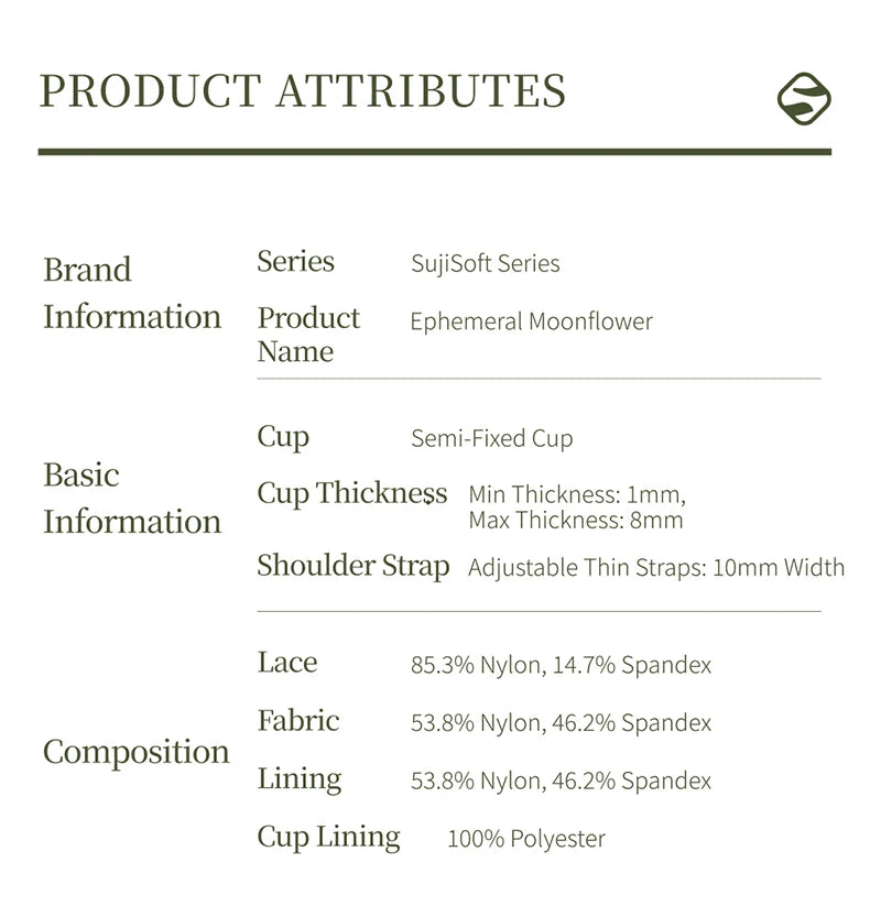 SUJIIN sexy summer wireless lace push-up bra