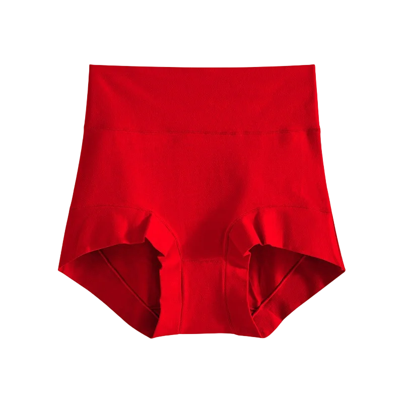 Women's cotton high-waisted, stretchy, belly-hugging panties, 2 pieces