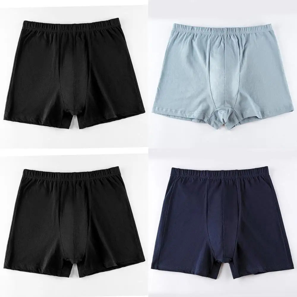Men's breathable cotton underwear large size 4 pieces
