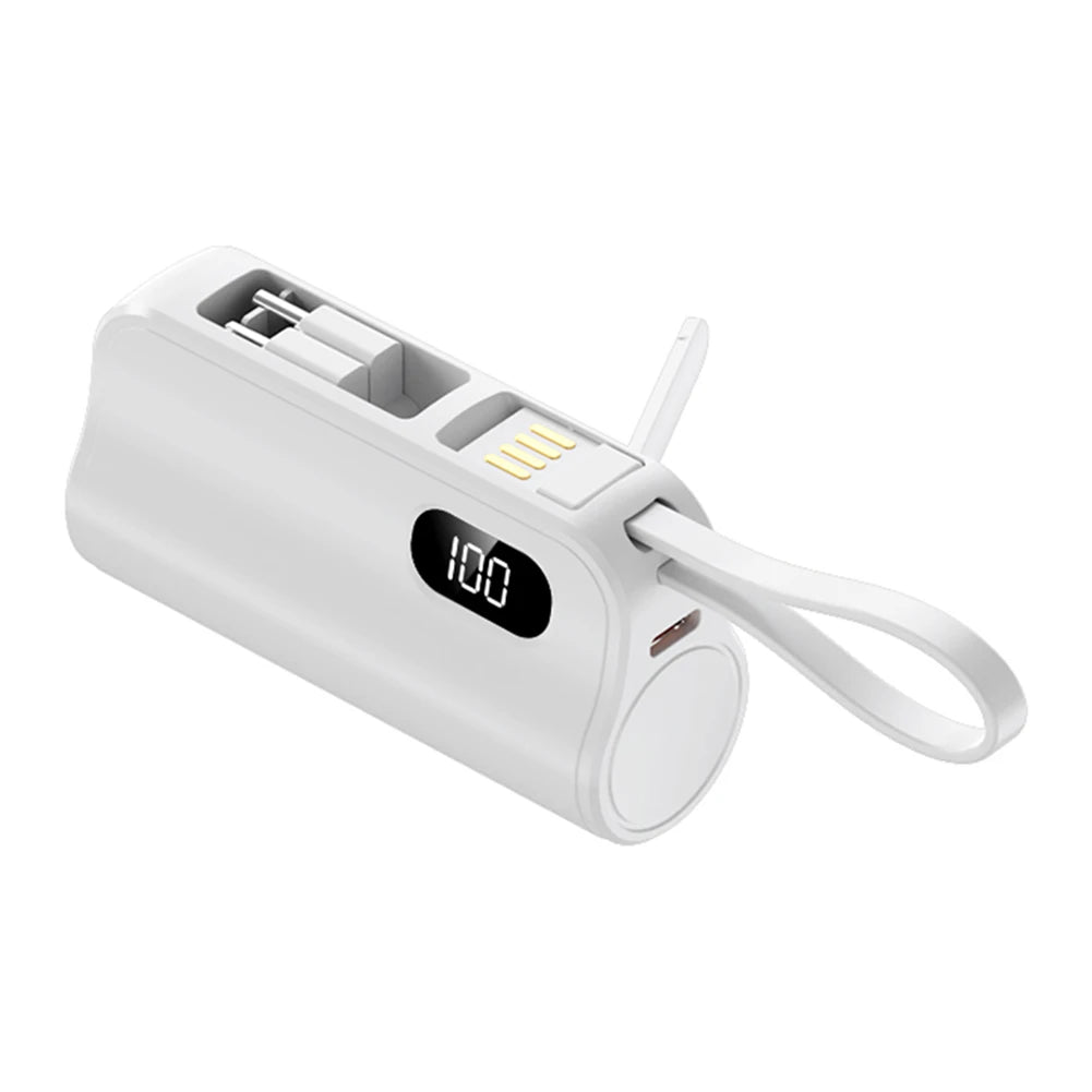 2in1 10000mAh Mini Power Bank with USB-C Holder