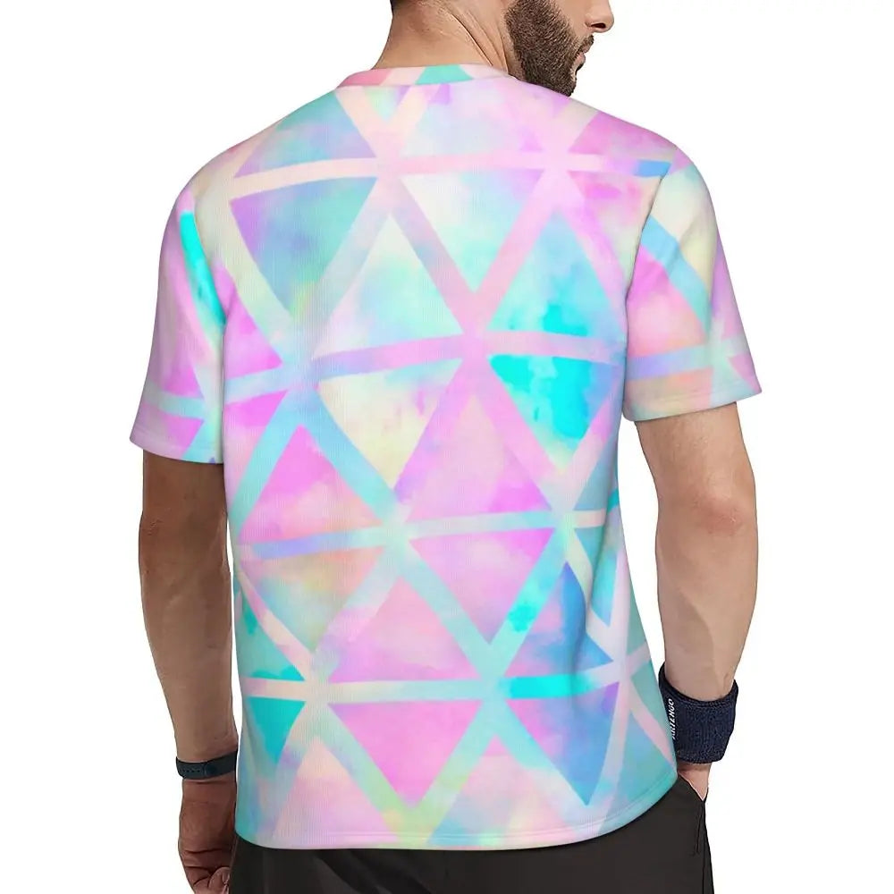 Áo Thun Nam Ombre Tím Hồng Thời Trang Hè Đầy Phong Cách