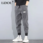 ###Korean Men's Jogger Pants Spring and Autumn: Simple Fashion