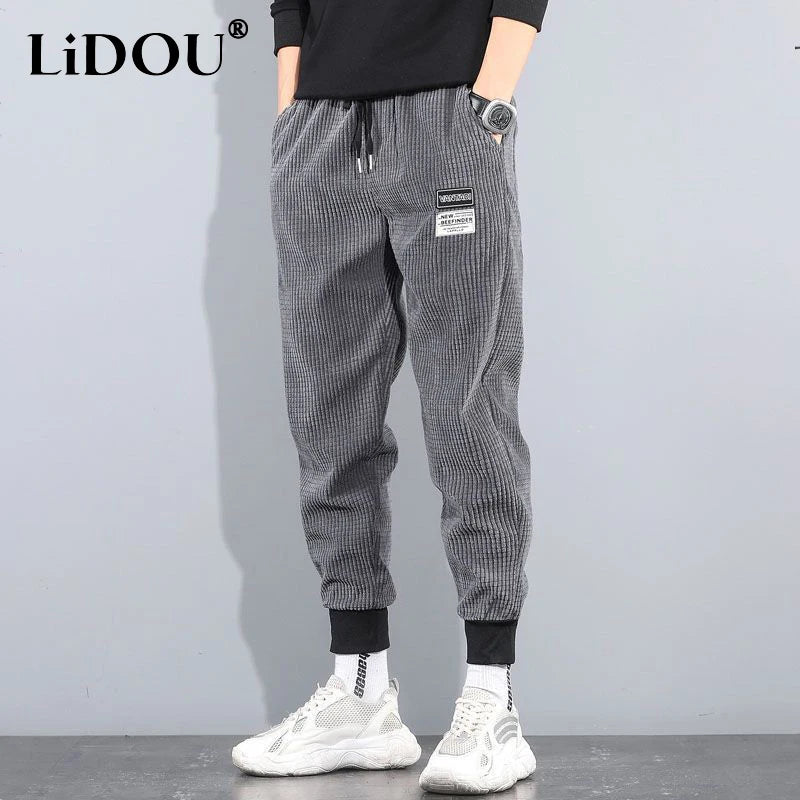 ###Korean Men's Jogger Pants Spring and Autumn: Simple Fashion