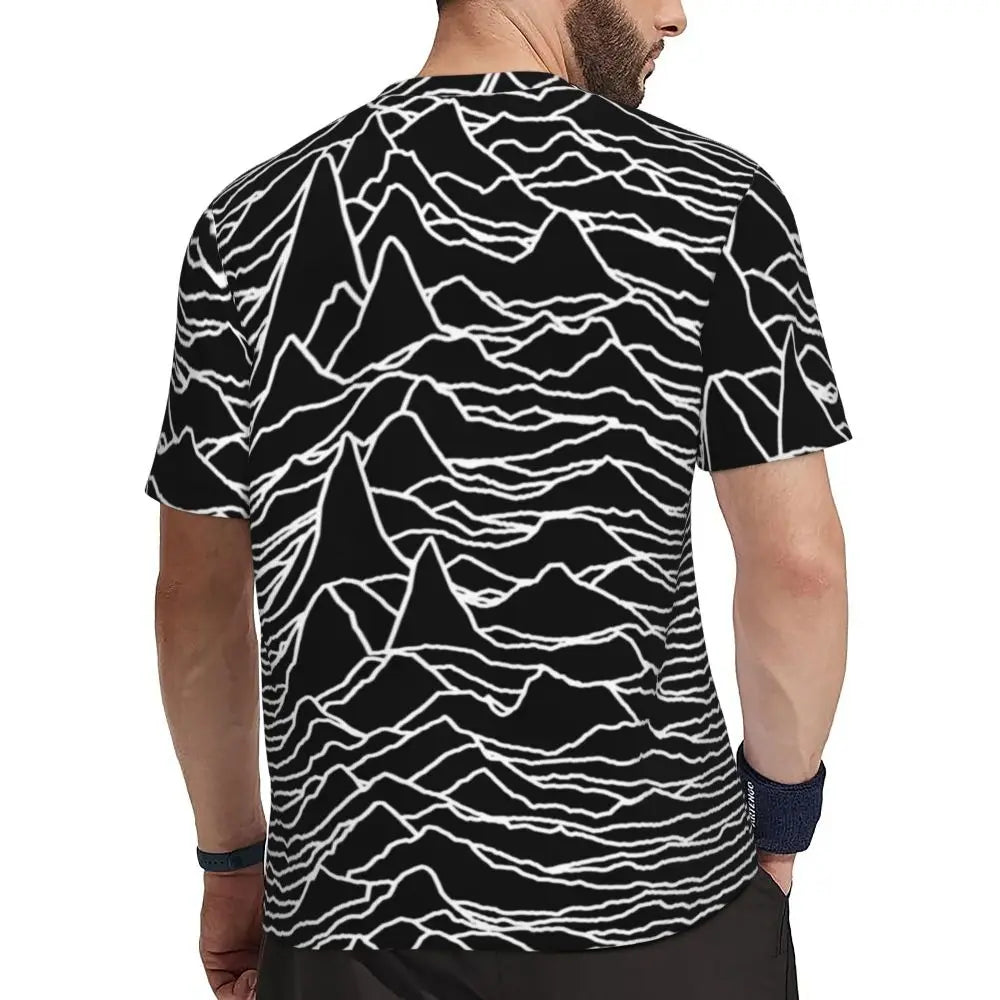 Stylish Mondrian Striped Men's Gym T-Shirt