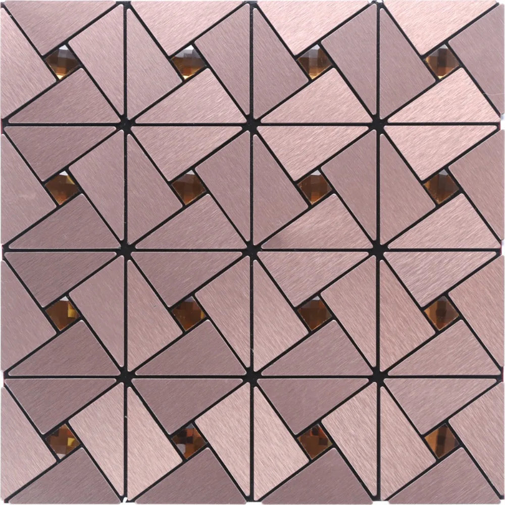 Home Decor Square Mosaic Sticker Aluminum Plastic Moisture-proof Tile Wall Sticker Waterpoof Self-adhesive Art Mural Bathroom