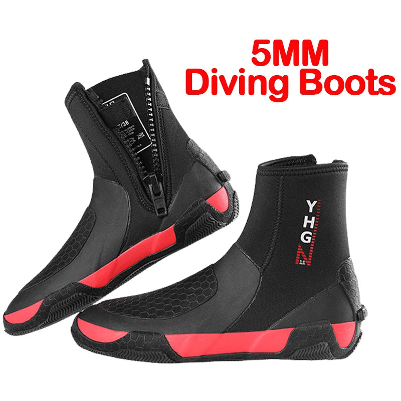 3MM/5MM Short Diving Boots Neoprene Scuba Diving Snorkeling Water Shoes Beach Surfing Anti Slip Snorkeling High top Diving Boots