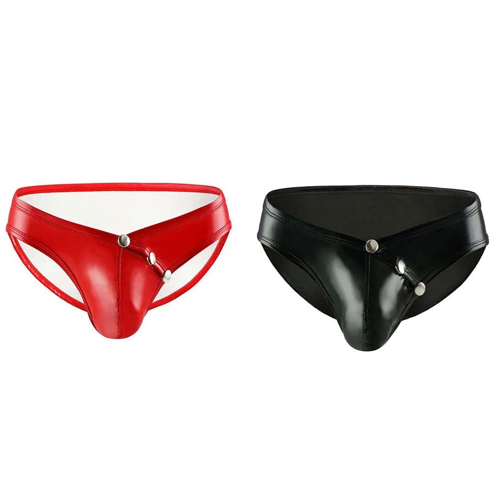 Men's Sexy Comfortable High Quality Faux Leather Underwear