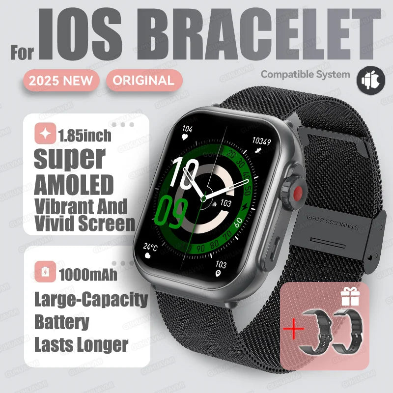 2025 AMOLED 1.85 IP68 Fashion Smart Watch