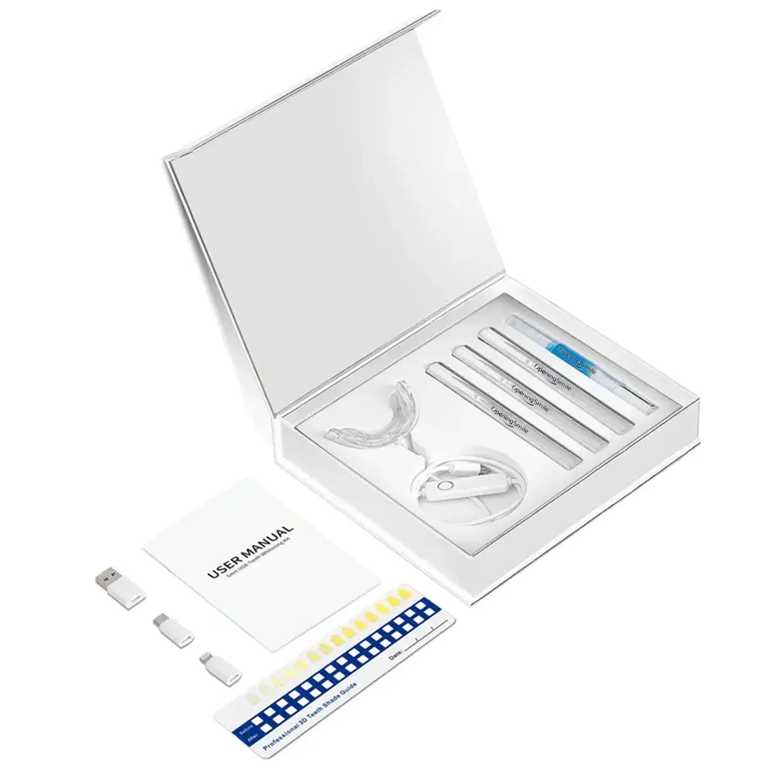 Teeth Whitening Set Cold Light Beauty Instrument Effectively Removes Yellow Tooth Stains USB Type Lamp