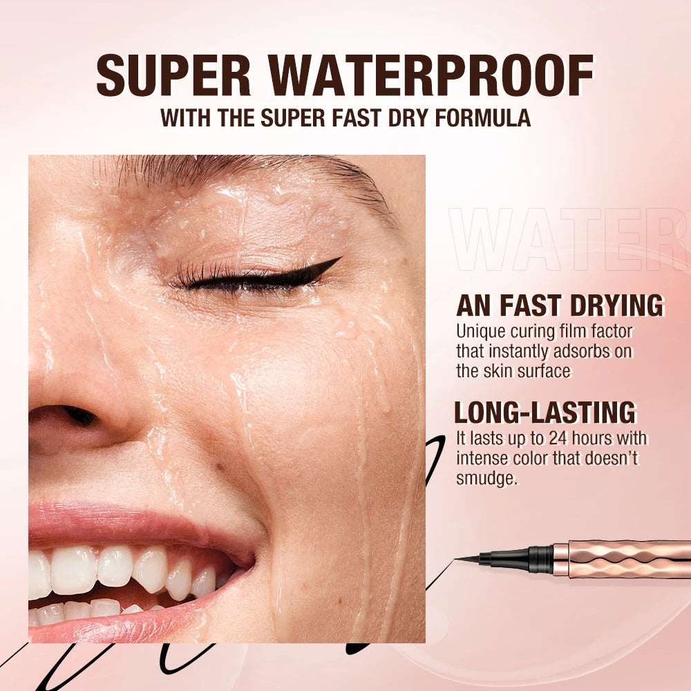 O.TWO.O Waterproof Eyeliner, Super Thin Line