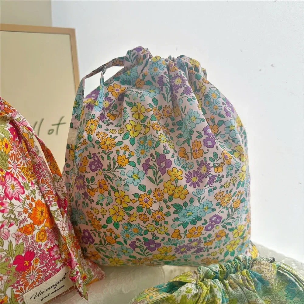 Lijia Flower Multi-Purpose Cloth Bag - For Makeup, Underwear