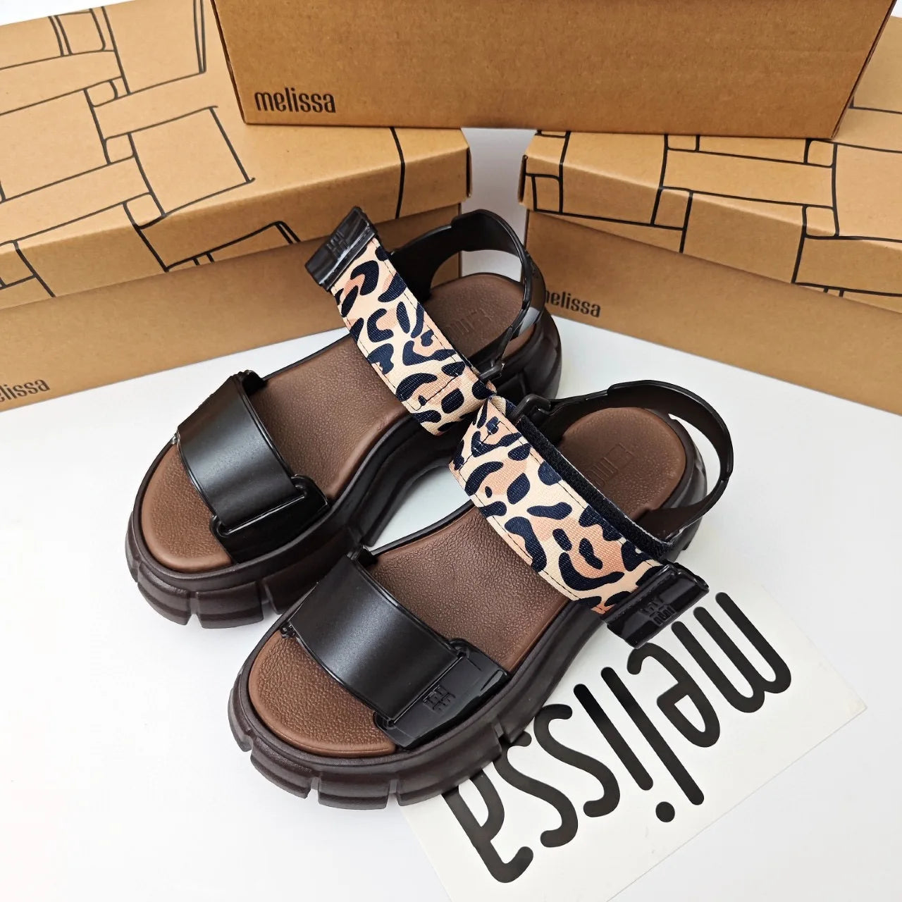 Sandal Nữ Mini Melissa 2025 Sóng Hoa Tim Retro