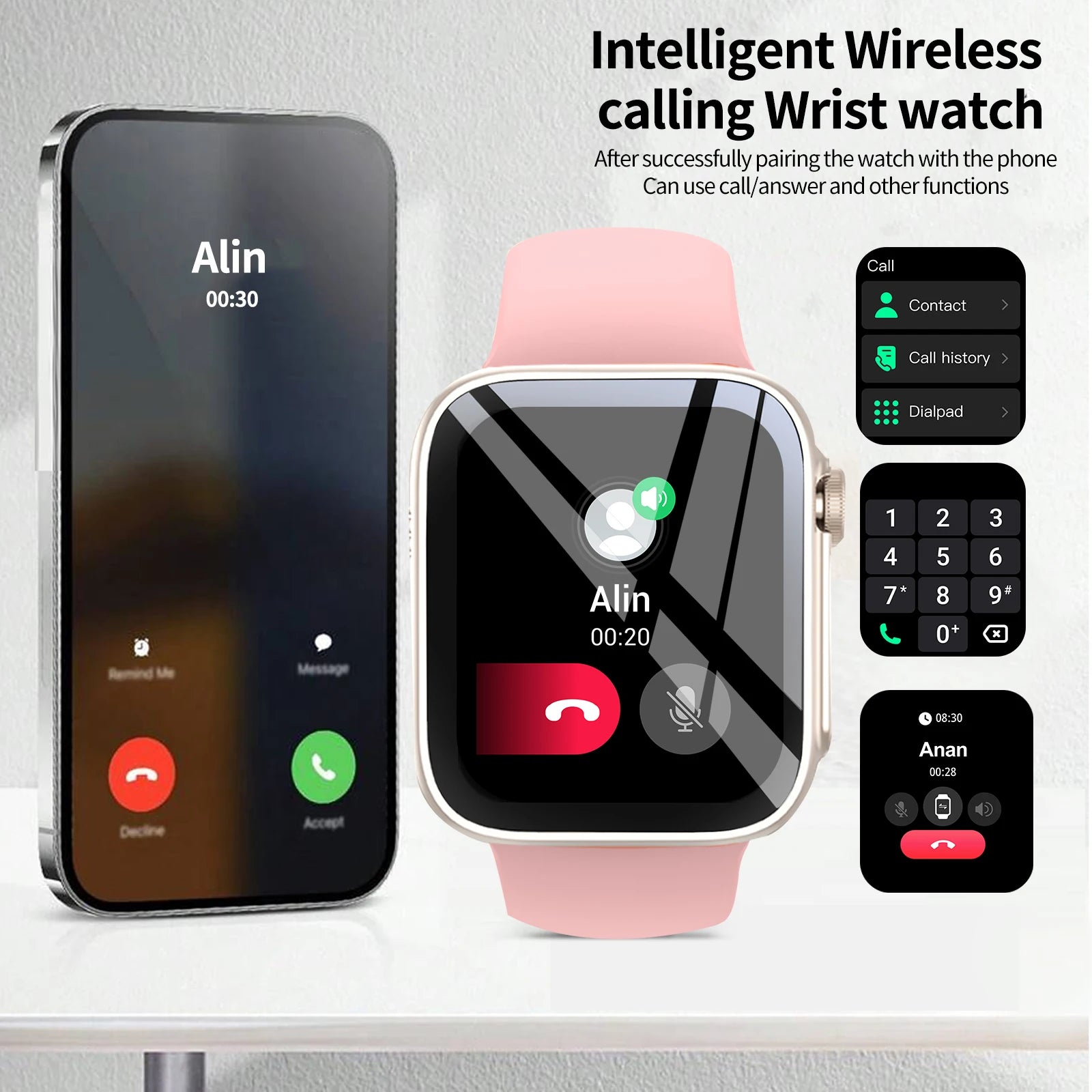 Đồng hồ thông minh Xemfit - Màn hình HD 1.68 inch