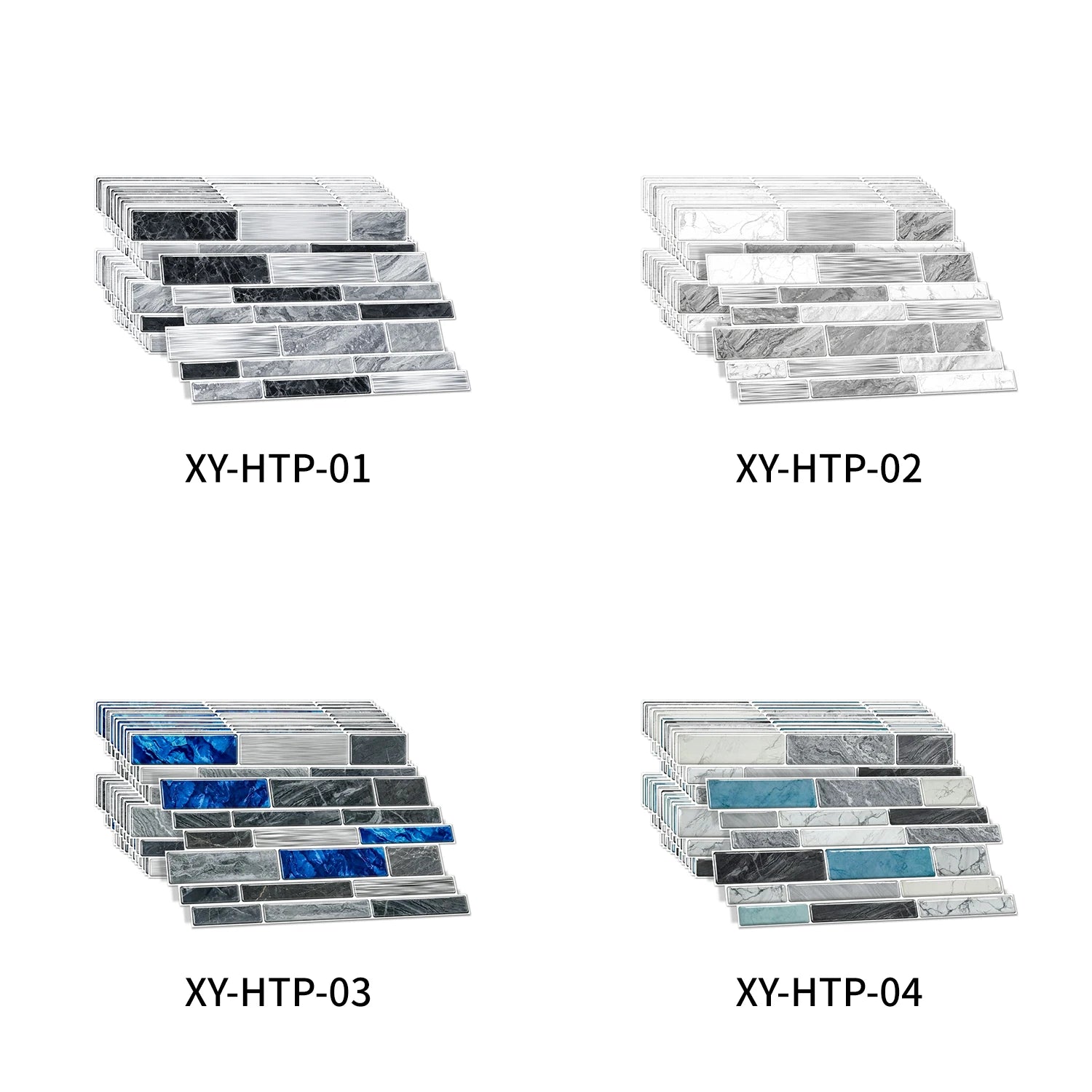 Miếng Dán Tường Vân Đá Chống Nước Dán Bếp 12/24/48pcs