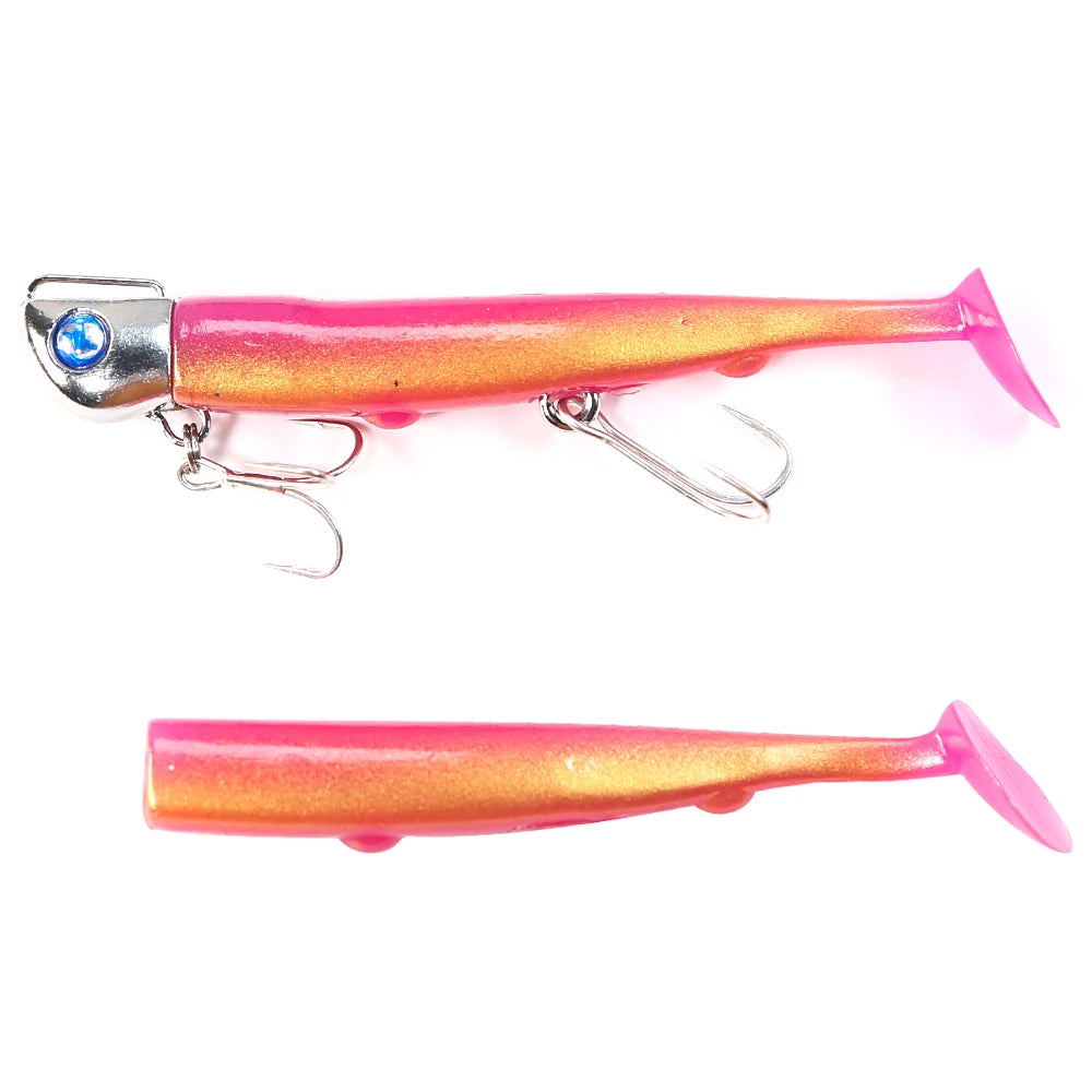 Mồi Câu Mềm B&U 105mm Đuôi Đen Minnow 33.7g