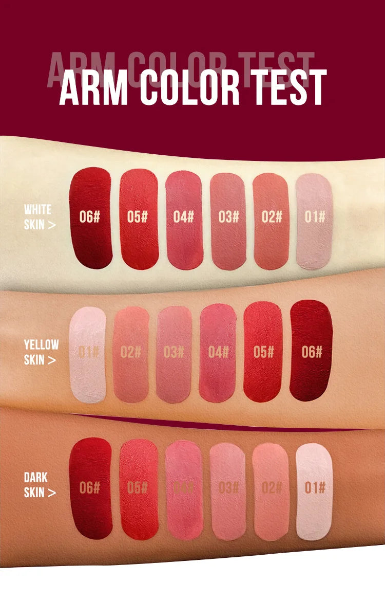 3-Color Matte Lipstick Set - Long-lasting, Smudge-proof, Waterproof