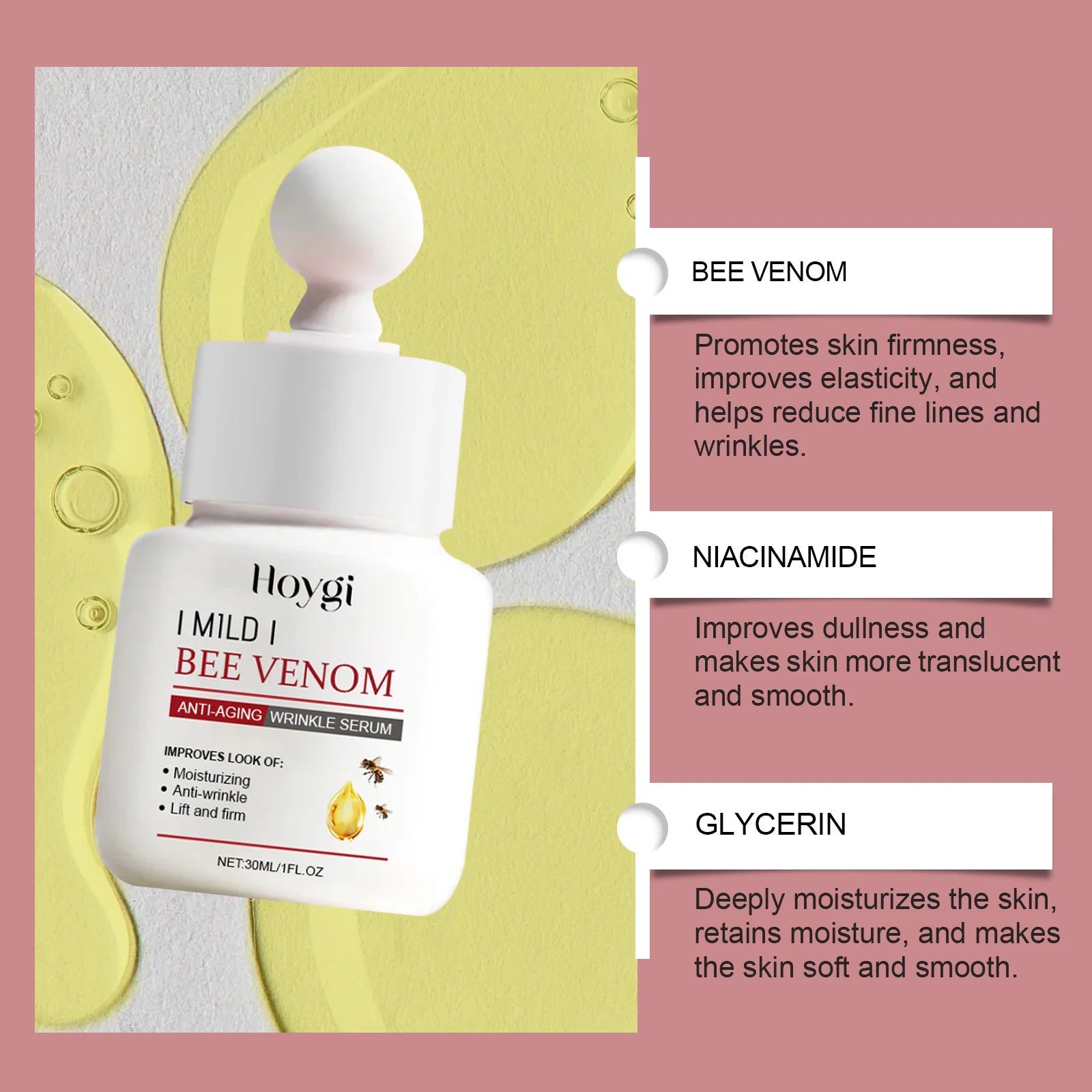 Facial Serum: Daily Serum for Moisturizing, Enhancing Skin Condition, Firming Skin &amp; Boosting Youthful Vitality