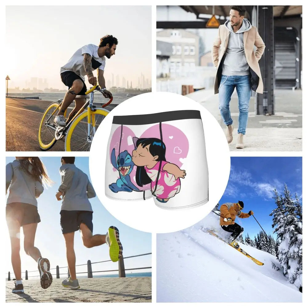 Quần Sịp Nam Lilo Stitch Thoải Mái Phong Cách Anime