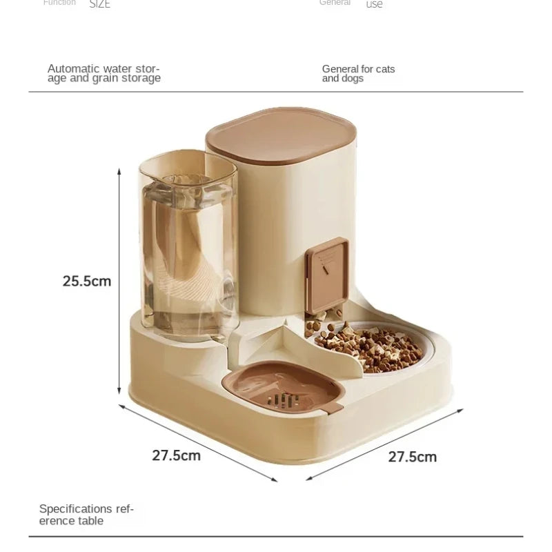 Pet Cat Automatic Feeder, Water Dispenser, Large Capacity Dry Wet Separation Food Container, Pet Supplies - Daisan Mart