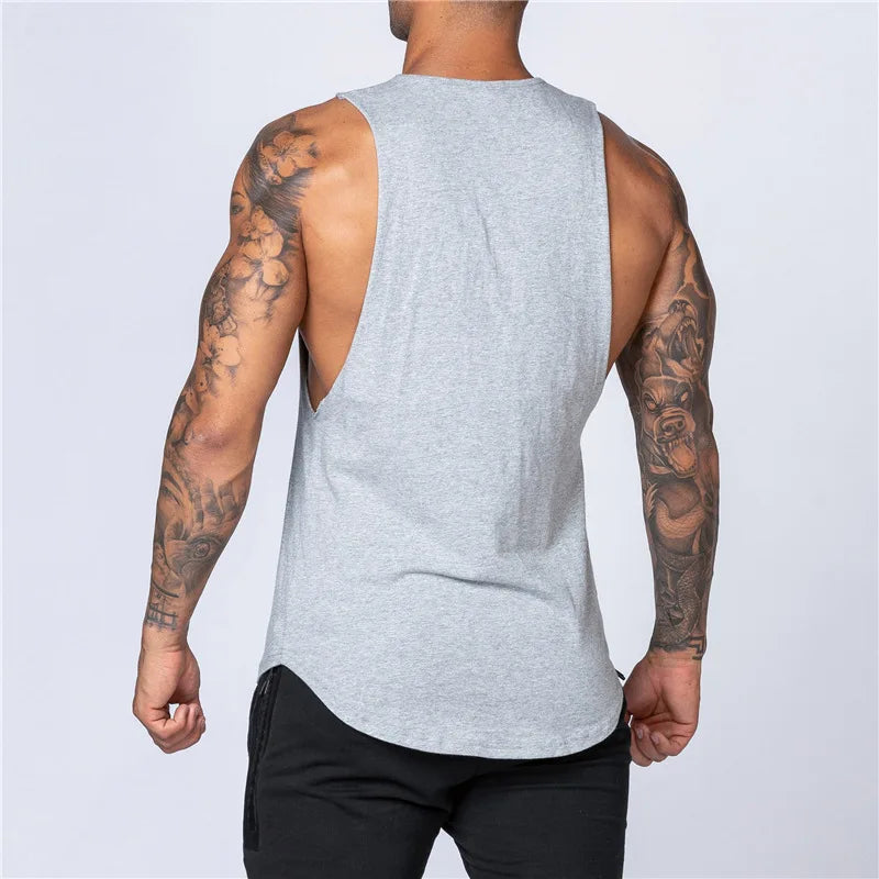 Áo Tank Nam Thoáng Khí Tập Gym Mùa Hè Cotton Bodybuilding
