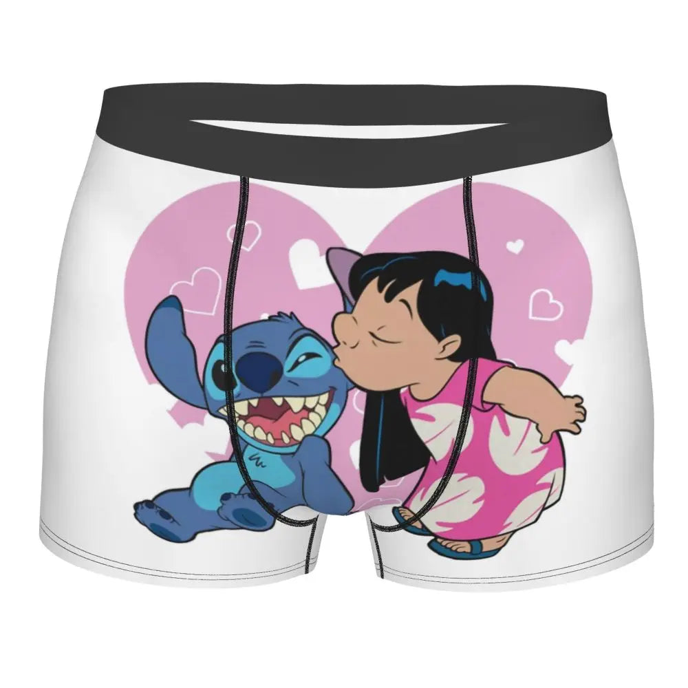 Quần Sịp Nam Lilo Stitch Thoải Mái Phong Cách Anime
