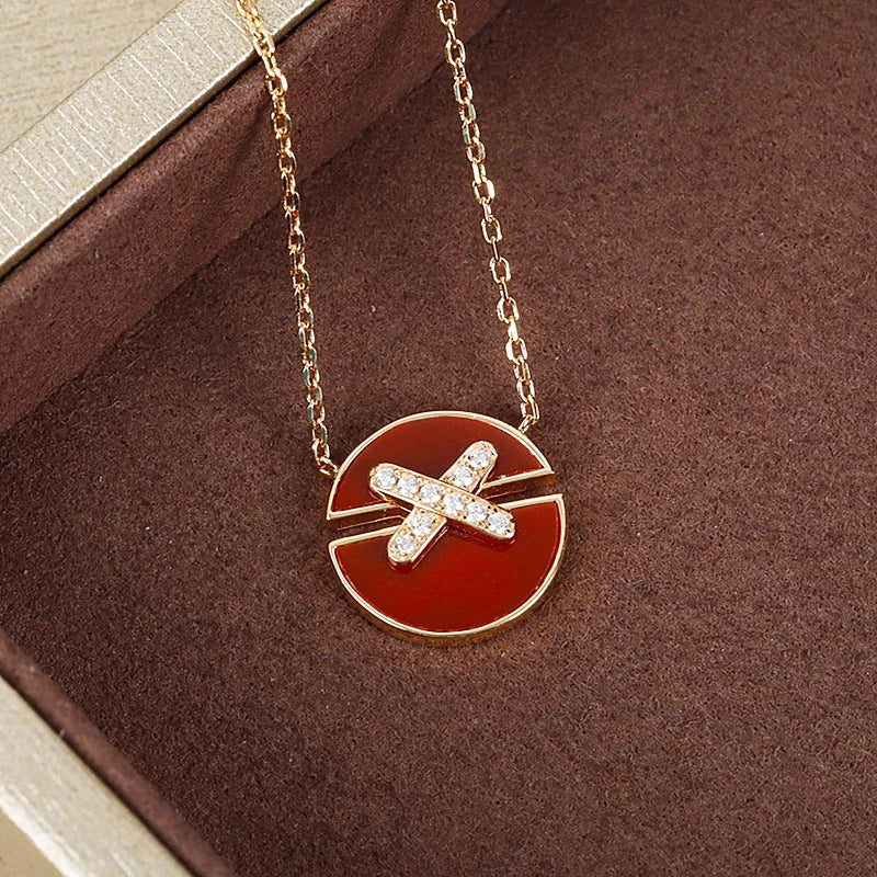 Vòng Cổ Hoa Hồng Đính Đá Tự Nhiên Thanh Lịch