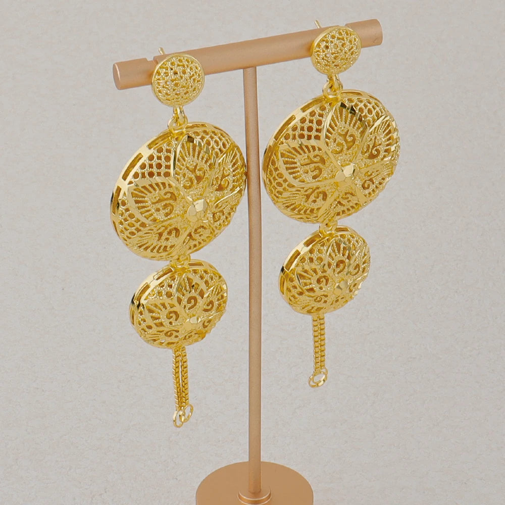 Luxury Dubai Gold Plated Indian Wedding Jewelry Set