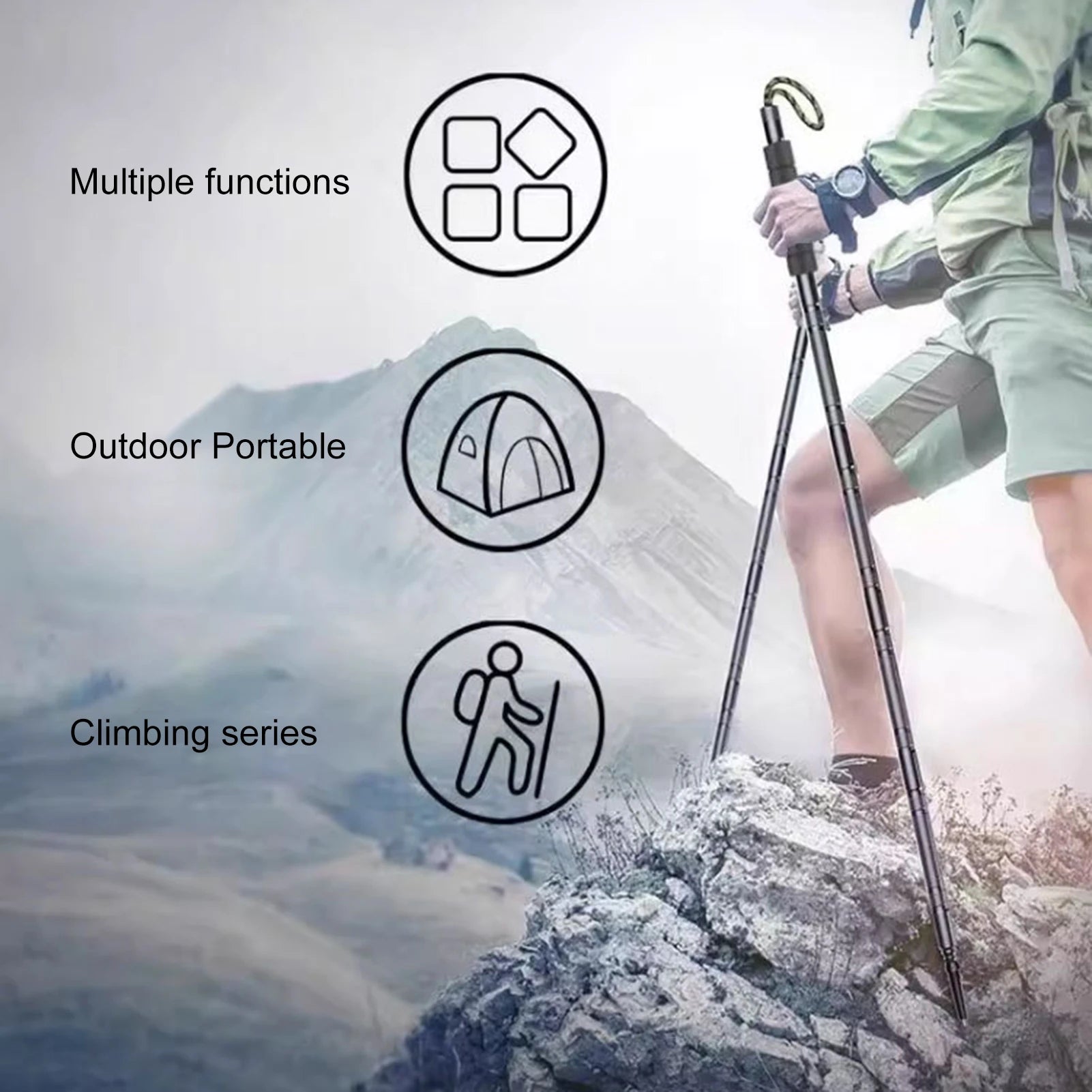 Ultralight 5/6/7 Section Folding Aluminum Trekking Pole