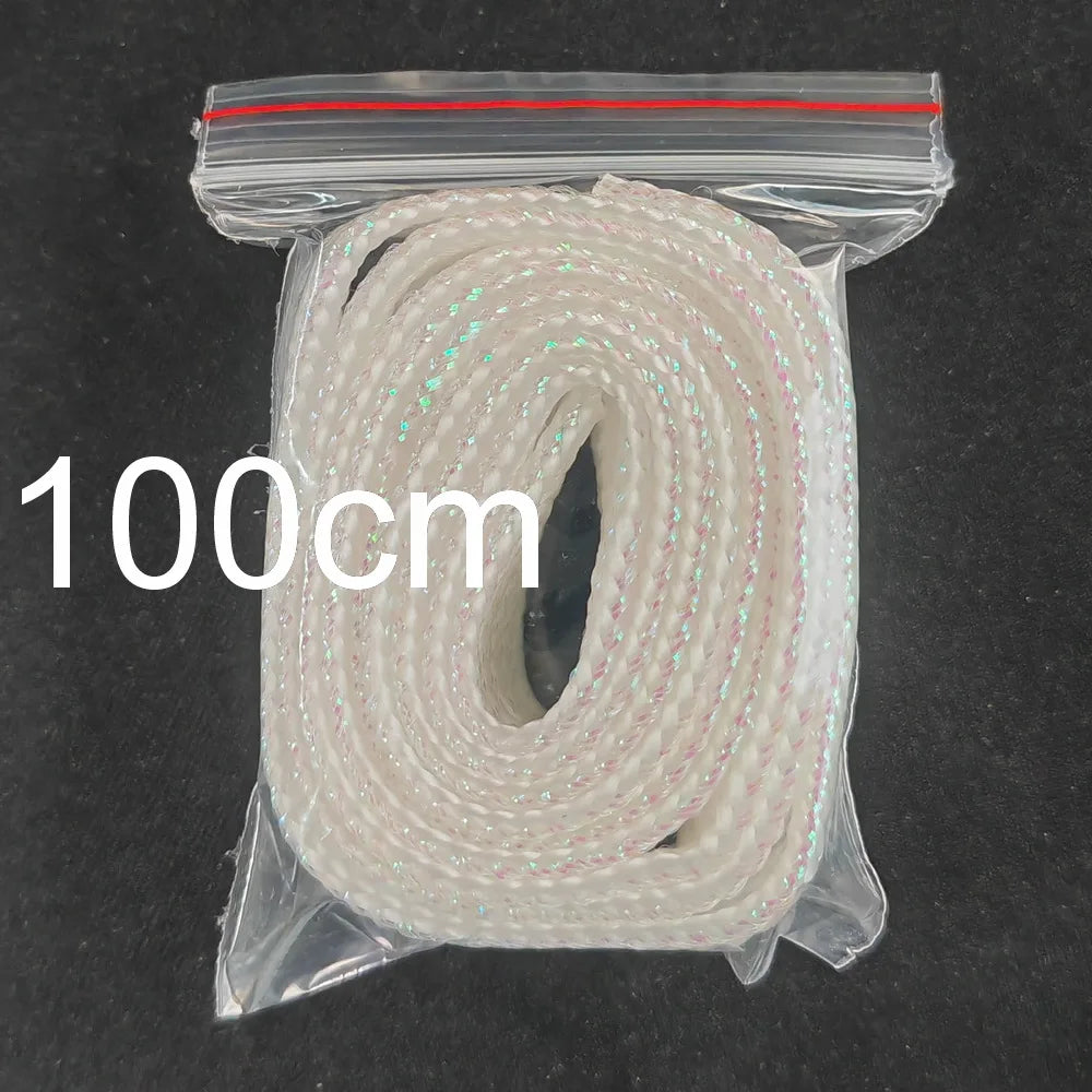 19mm wide Pearlescent Braid Mylar Tubing Fly Tying Materials Round Holographic Cord Pearl Mylar For Tube Fish Fly