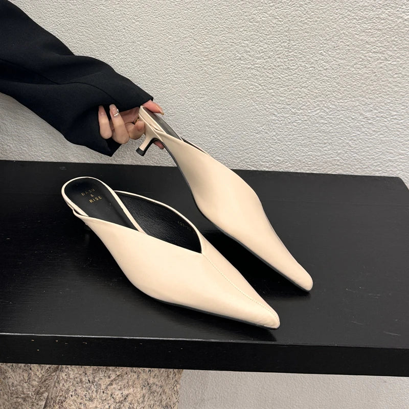 Dép Mũi Nhọn Nữ Thời Trang SUOJAILUN 2024 Mới