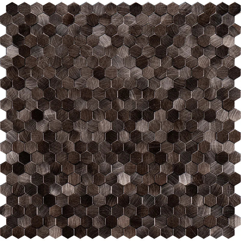 Mosaic Decorative Wall Stickers Aluminum-plastic Panel Self-Adhesive Moisture-proof Fireproof Bathroom Hexagon Tile Decoration