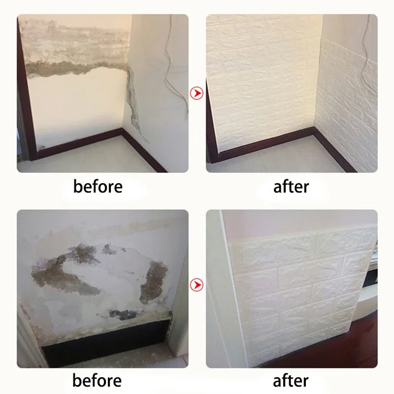 Giấy Dán Tường 3D Chống Thấm Hoa Văn Gạch 70cm*10m