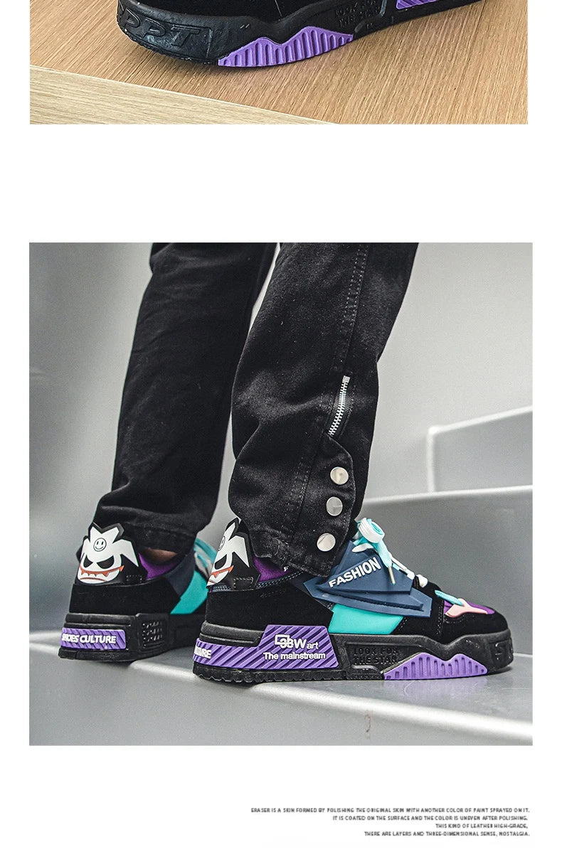 Red Fashion Couple Shoes Hip Hop Style Men And Women