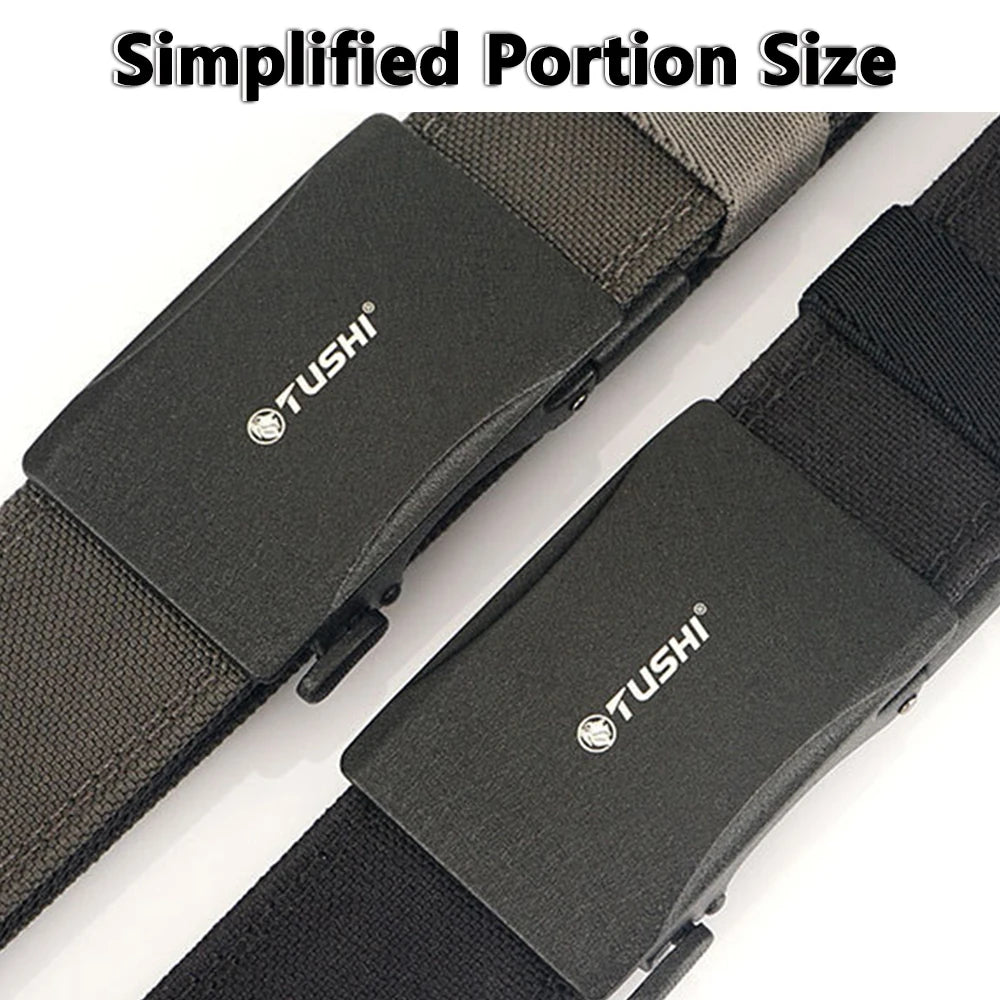 Thắt lưng nam TUSHI 3.8cm vải nylon dày đa năng tự động - Daisan Mart