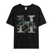 Áo Thun Nam Cotton Họa Tiết Kim Cương Thoải Mái