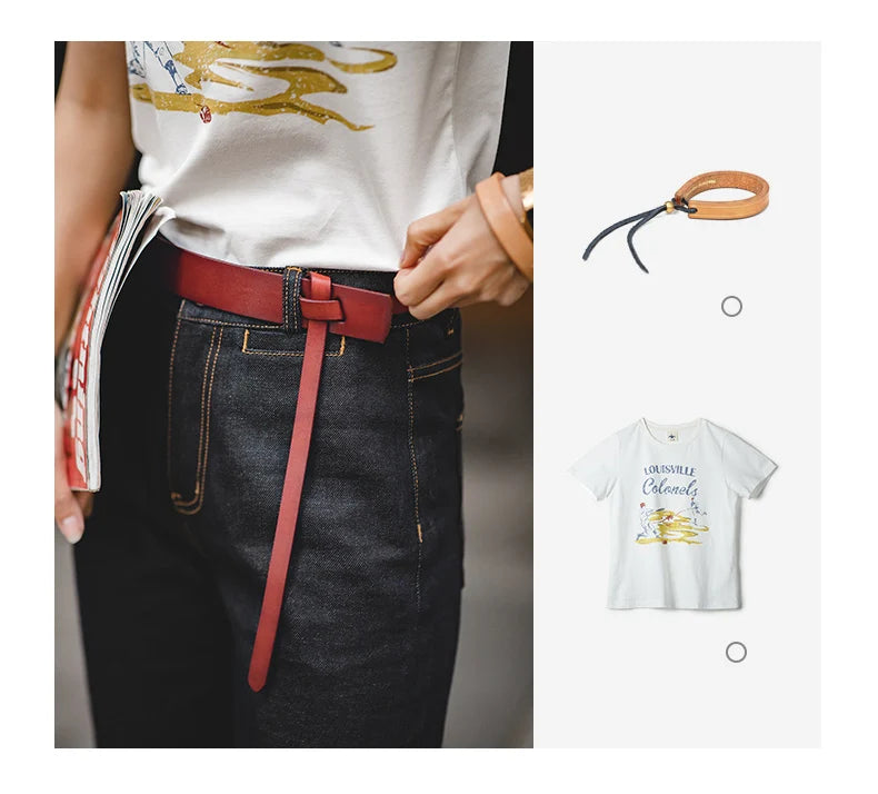 Thắt Lưng Da Bò Cao Cấp Maden Vintage Cho Nam Nữ