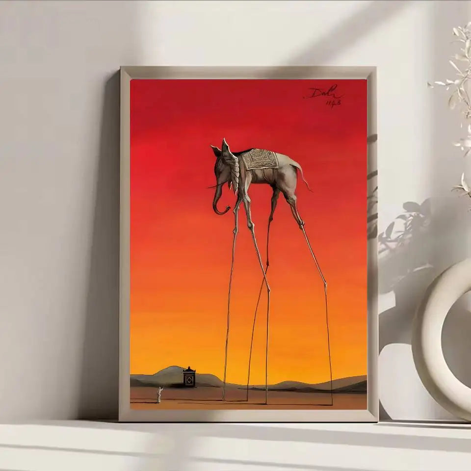 Surrealism Artwork By Salvador Dali Poster Self-adhesive Art Waterproof Paper Sticker Coffee House Bar Room Wall Decor