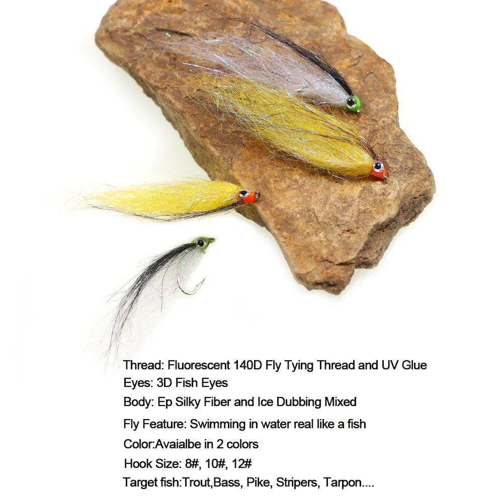 Bộ 6 mồi giả cá sợi mịn ICERIO câu cá hồi, cá bass