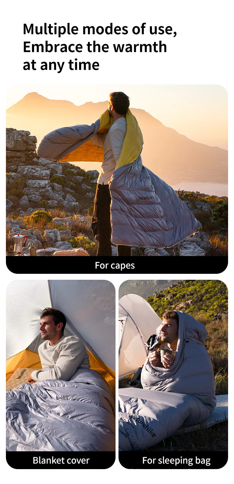 Naturehike CW700 Ultralight Duck Down Sleeping Bag 650FP