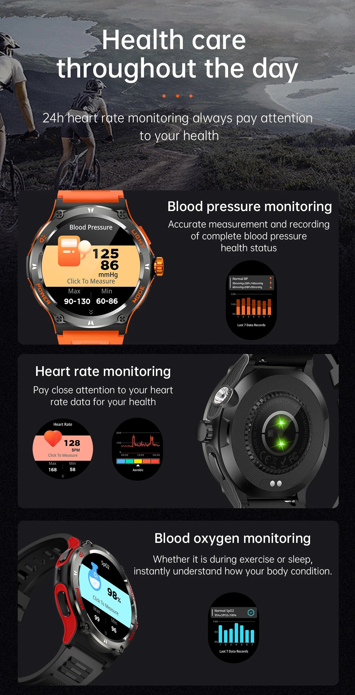 KT76 Smart Watch Sports Waterproof for Men and Women