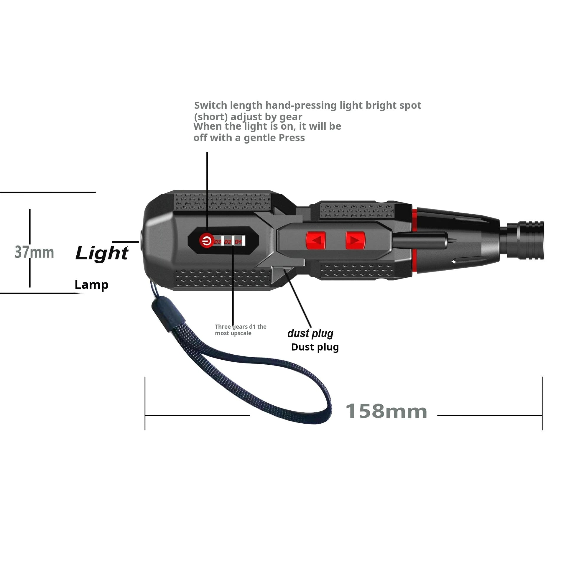 4. 2v electric screwdriver with three speed adjustment and lighting lamp. Strong straight handle. 3. 6v electric screwdriver - Daisan Mart