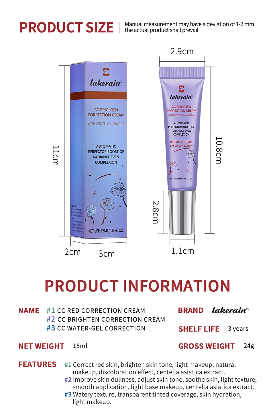 Kem Nền 3 Màu CC Dạng Lỏng Che Phủ Hoàn Hảo Erborian - Daisan Mart